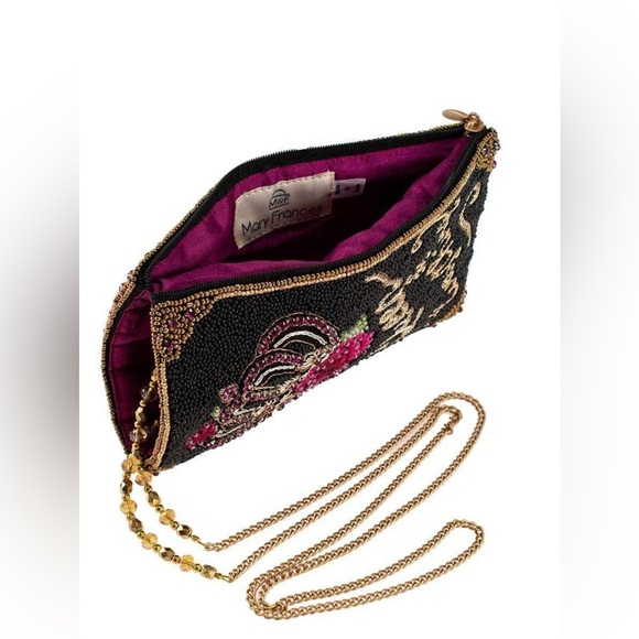 Mary Frances Queen of Everything Beaded Crossbody Cell Phone Bag Clutch Evening - Picture 13 of 16